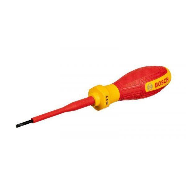 Chave de Fenda Isolada BOSCH VDE Professional SL2.5x75 (Aço S2 - 75 mm)