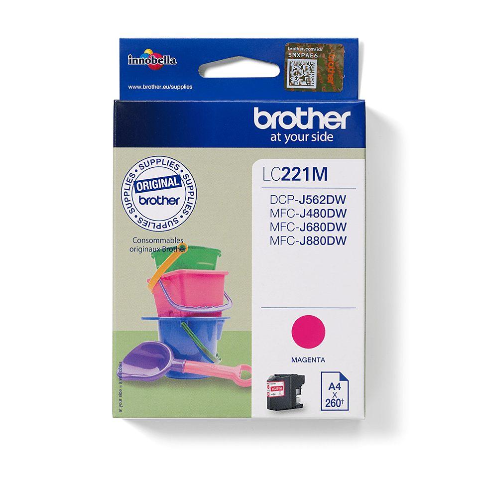 Tinteiro BROTHER LC221MBP (260 páginas a cores - Magenta)