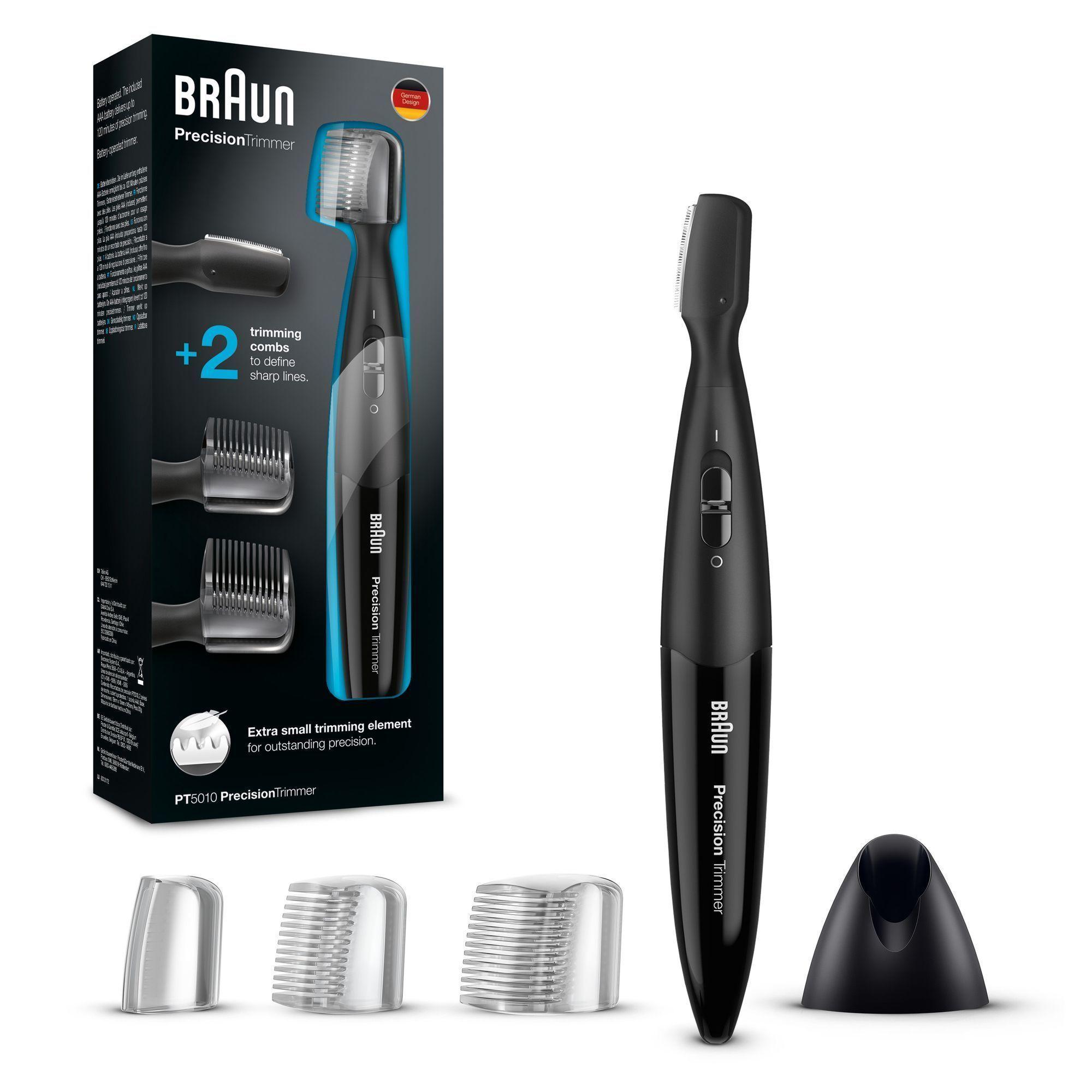 Aparador de Barba BRAUN PT5010 (Aço inoxidável - Preto)