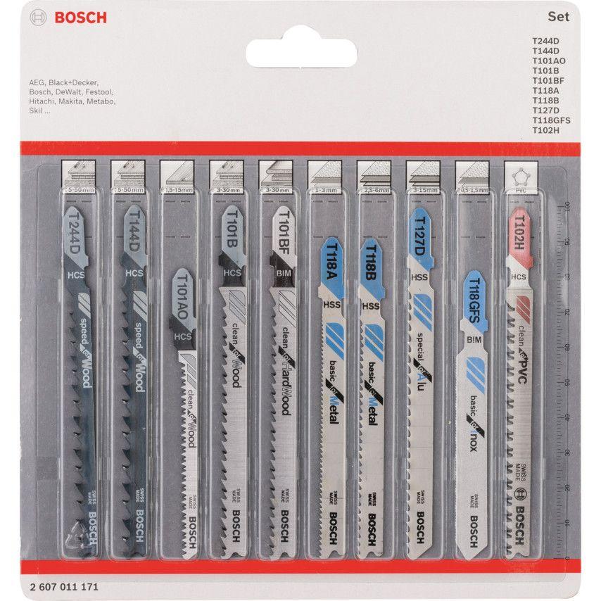 Conjunto de Lâminas para Serra Tico-Tico BOSCH 2607011171 (Madeira, metal e PVC)