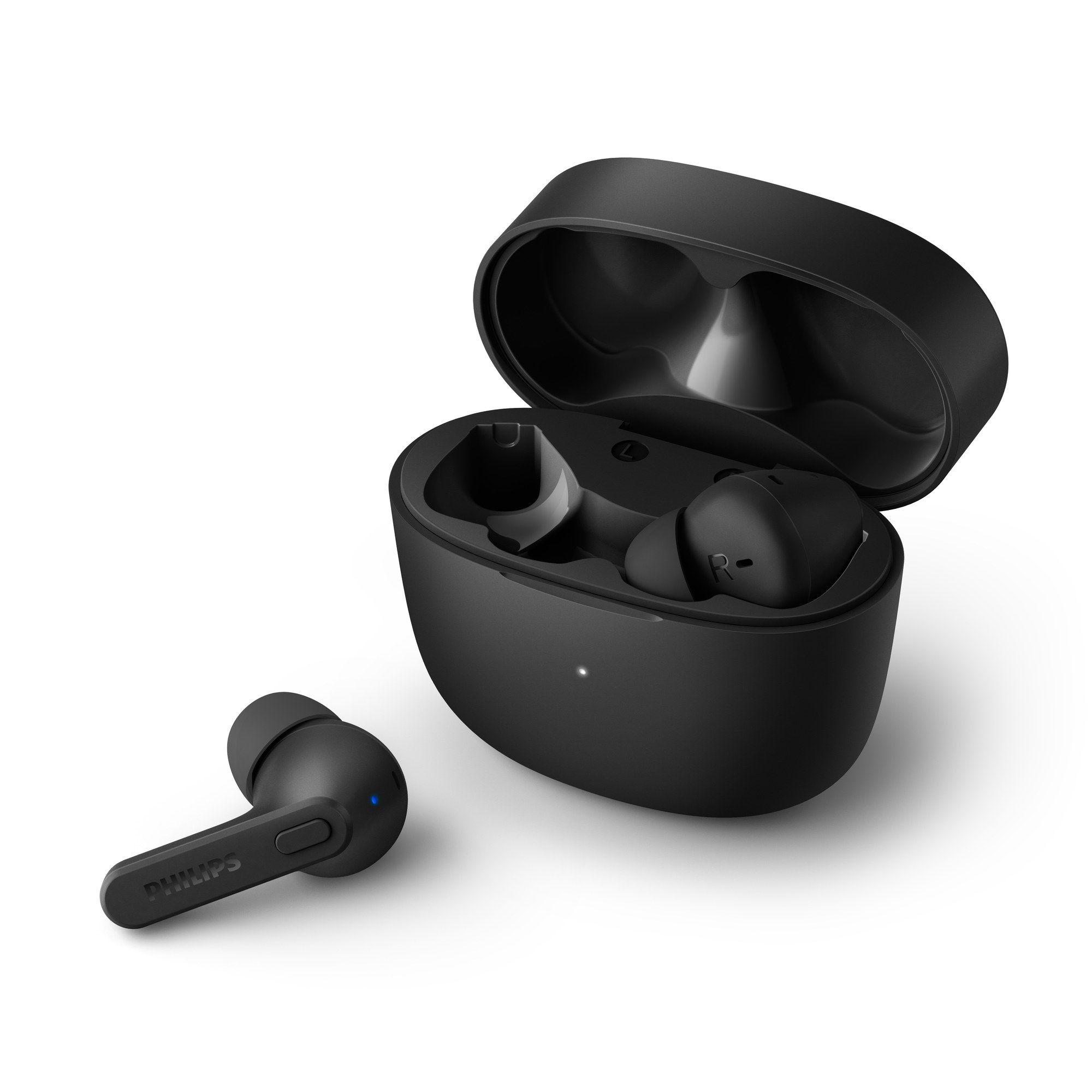 Auscultadores PHILIPS TAT2206BK/00 (Binaural - True Wireless Stereo - Intra-aural - Preto)