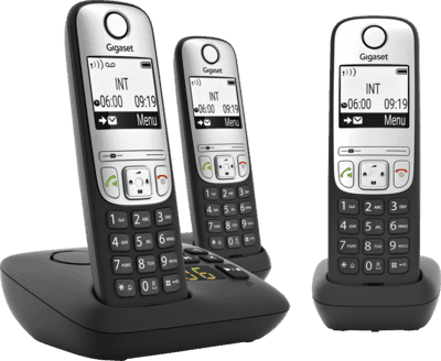 Telefone Sem Fios GIGASET A690A Trio (Preto/Prateado)