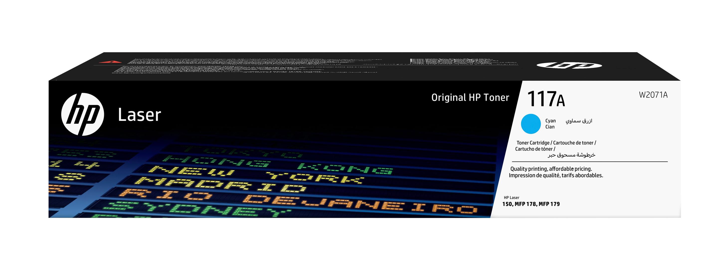 Toner HP W2071A 117A (700 páginas - Ciano)