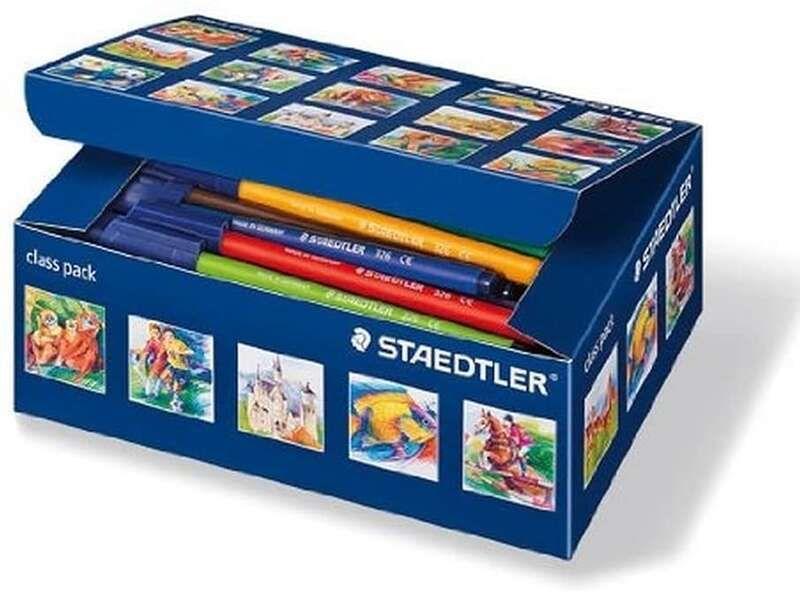 Conjunto de 100 Rotuladores de Ponta de Fibra STAEDTLER Noris 326 C100 (Polipropileno - Cores Sortidas)