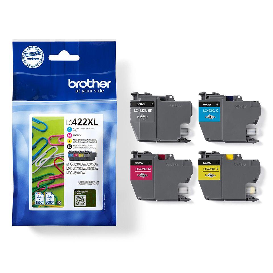 Pack de Tinteiros BROTHER LC422XLVAL (Preto, Ciano, Magenta e Amarelo)
