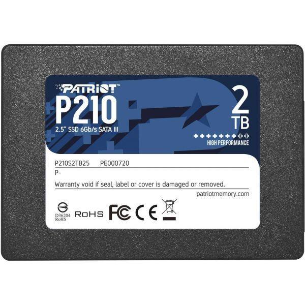 SSD PATRIOT P210 (2 TB - 2,5" - Preto)