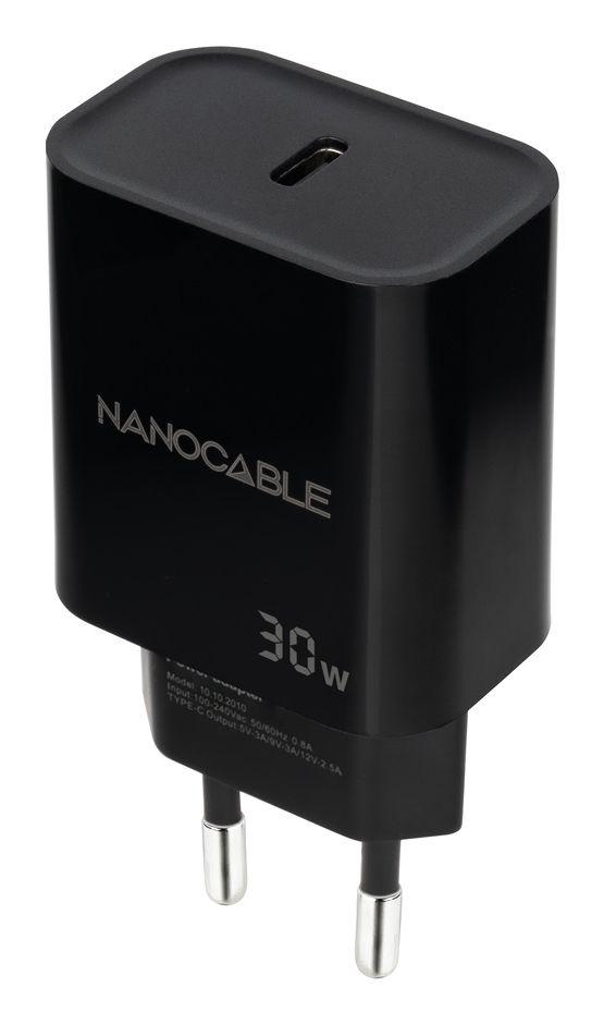 Carregador de Parede NANOCABLE 10.10.2010 (30 W - Preto)