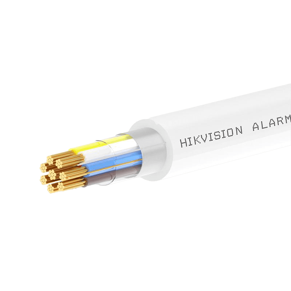 Cabo de Alarme HIKVISION DS-1AC2C6APL1 (6+2 Condutores - Bobine de 100 m - Branco)