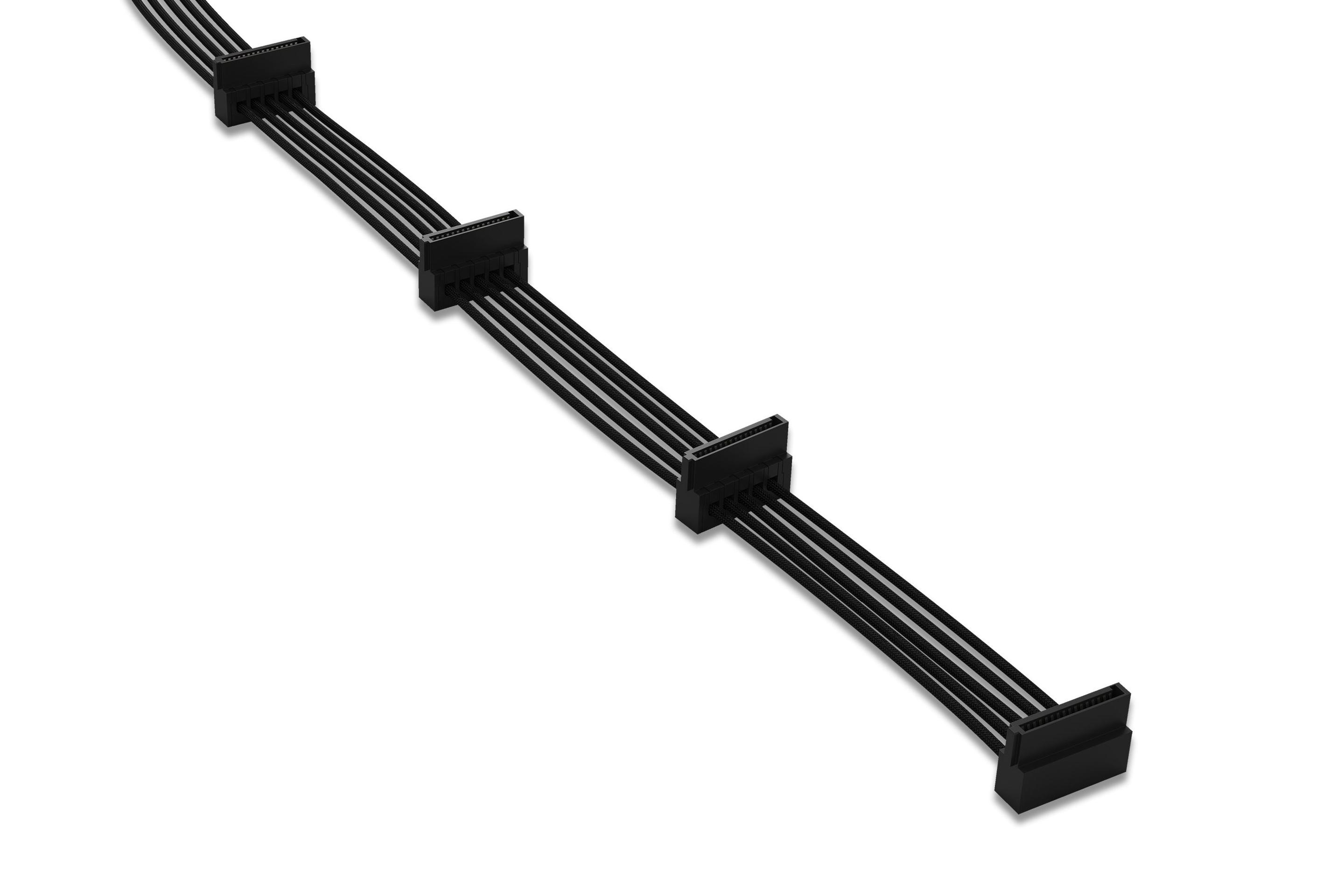 Cabo de Alimentação SATA BE QUIET! BC027 (4x SATA - 0,9 m - Preto)