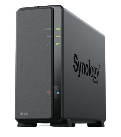NAS SYNOLOGY DiskStation DS124 (2.5/3.5 " - SATA - DiskStation Manager - Preto)