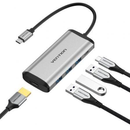 Estação de Ancoragem USB-C VENTION CNBHB (0,15 m - Cinzento)