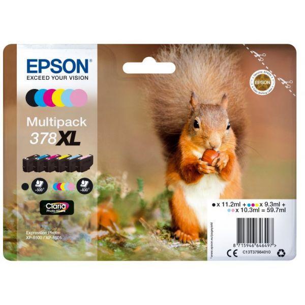 Pack de 6 Tinteiros EPSON 378XL (XP-8500/XP-8505 - 6 Cores)