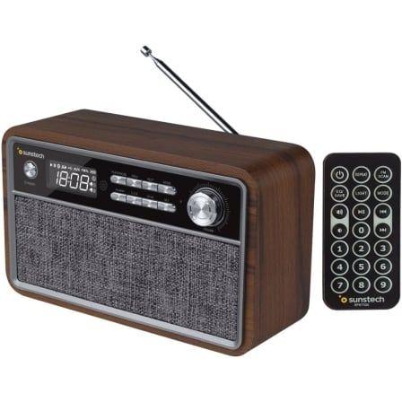 Rádio Portátil SUNSTECH RPBT500WD (Madeira)