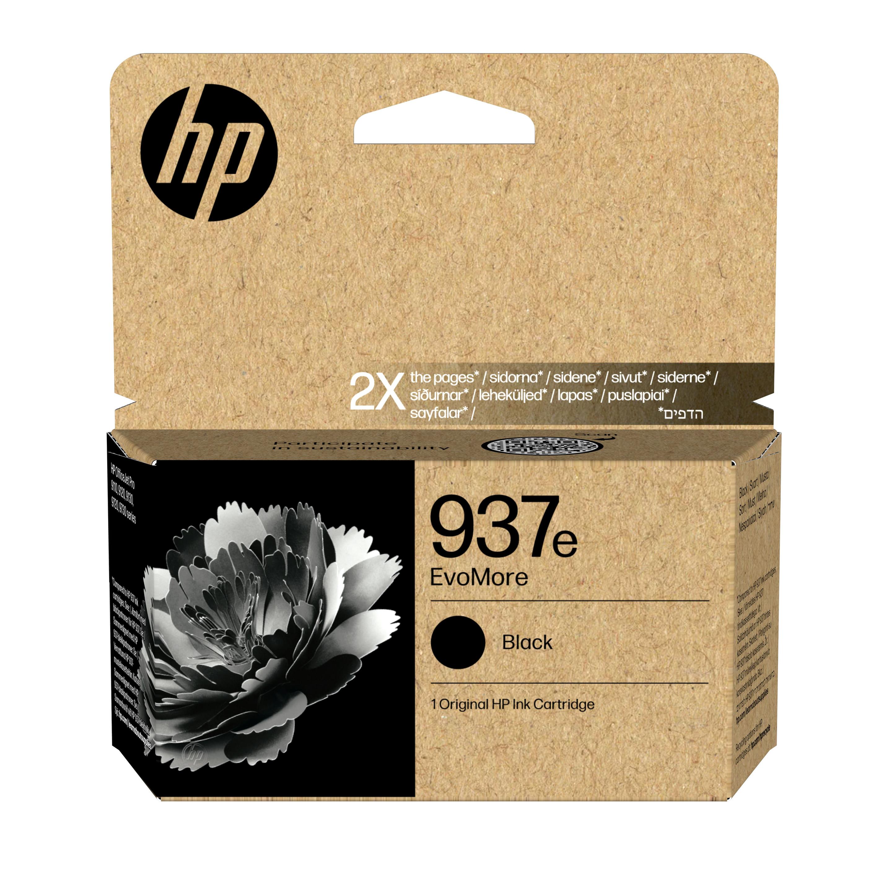 Tinteiro HP EvoMore 937e (2500 páginas - Preto)