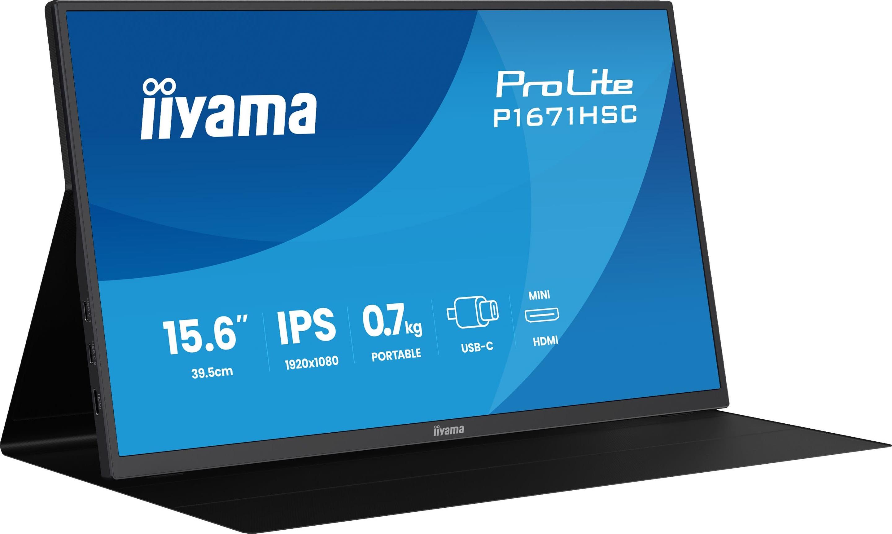 Monitor IIYAMA ProLite P1671HSC-B1 (15,6" Full HD IPS - Preto)
