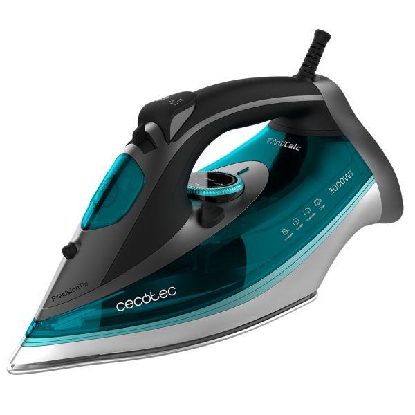 Ferro de Engomar a Vapor CECOTEC Fast&Furious 5040 Absolute (3000 W - Turbo Slide antiaderente - 230 g/min - Preto, Cinzento e Turquesa)