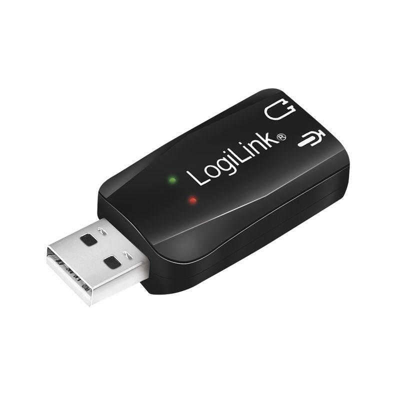 Placa de Som USB LOGILINK UA0053 (USB - Preto)