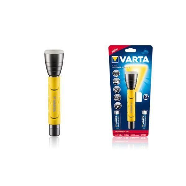 Lanterna LED VARTA Outdoor Sports F20 5W 2AA (235 lm - Preto e Amarelo)