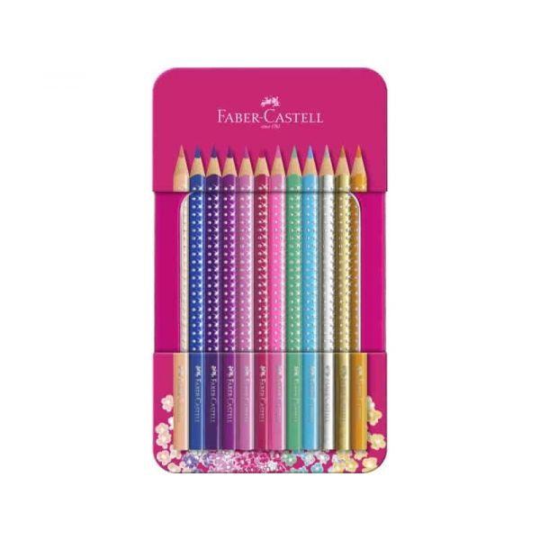 Lápis de Cor FABER-CASTELL Sparkle (12 Cores)