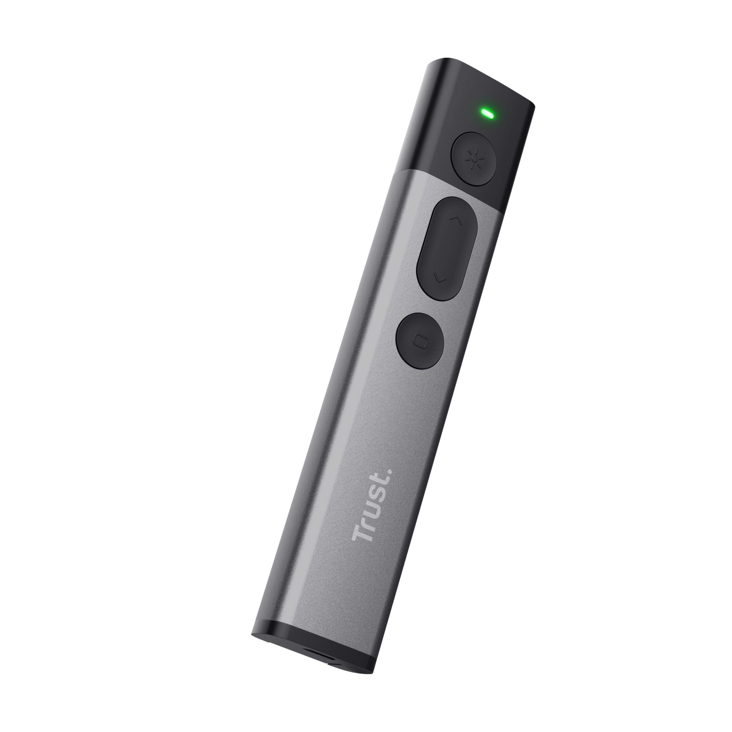 Apresentador TRUST Kazun (Micro-USB - Computador, portátil - Sem fios - Alumínio e Preto)