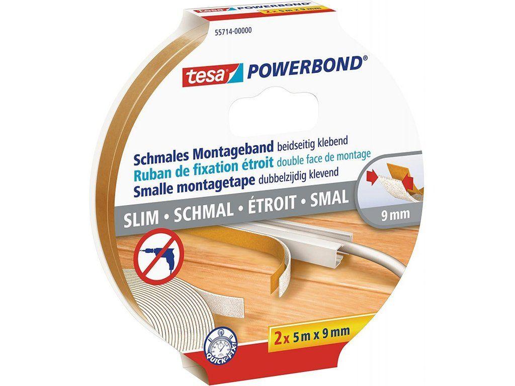 Fita de Montagem Dupla Face TESA Powerbond Schmal (2 x 5 m - 9 mm)