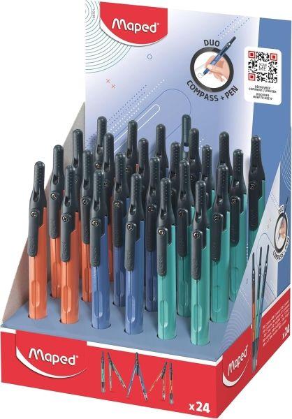 Expositor de Compassos MAPED Duo Pen Technical (Laranja)