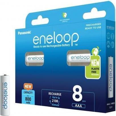 Pilhas Recarregáveis PANASONIC Eneloop BK-4MCDE/8BE (Branco)