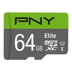 Cartão de Memória PNY Elite 64GB (64GB - Classe 10 - 100 MB/s - Verde e Cinzento)