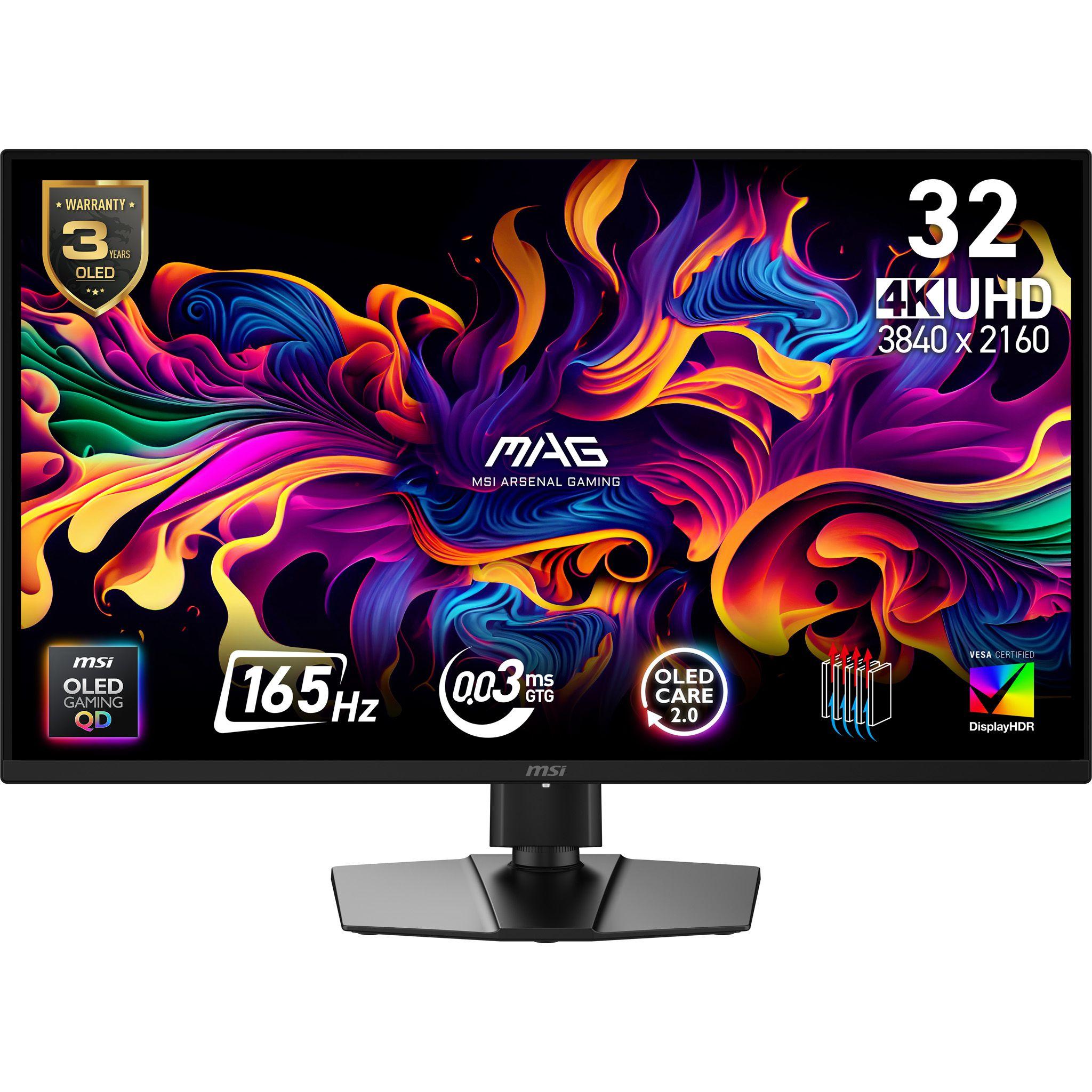 Monitor MSI MAG 322UP QD-OLED E16 (31,5" - OLED - 165 Hz - Preto)