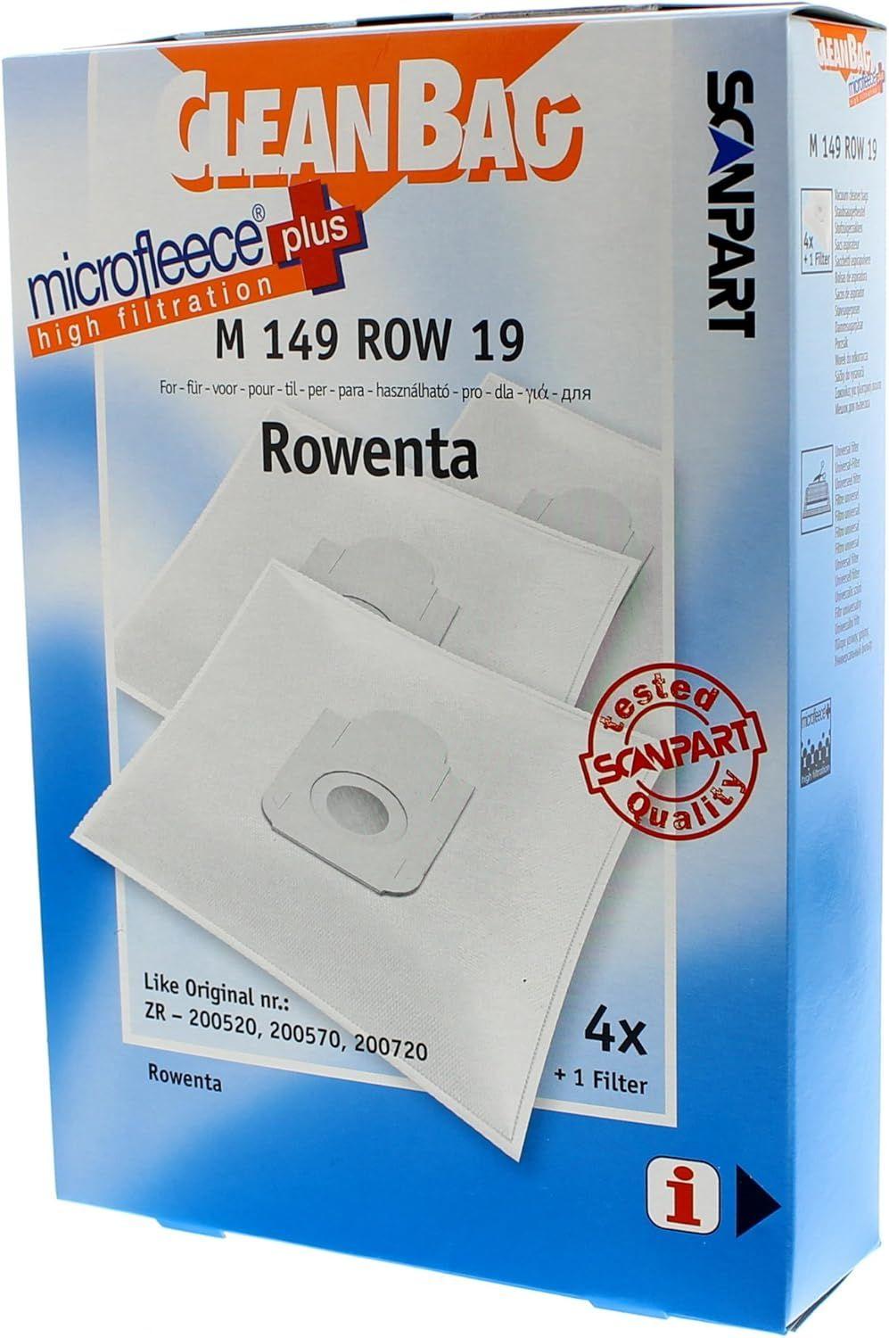 Sacos para Aspirador SCANPART Cleanbag M149ROW19 (Branco)
