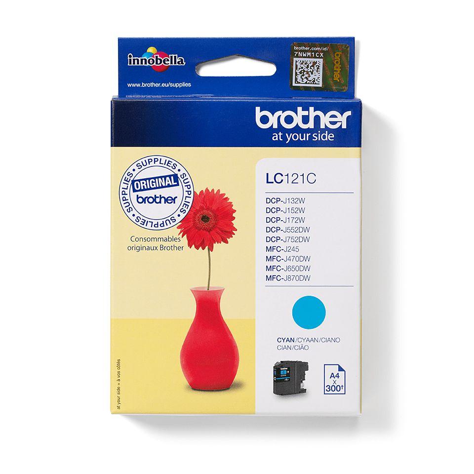 Tinteiro BROTHER LC121C (300 páginas - Ciano)